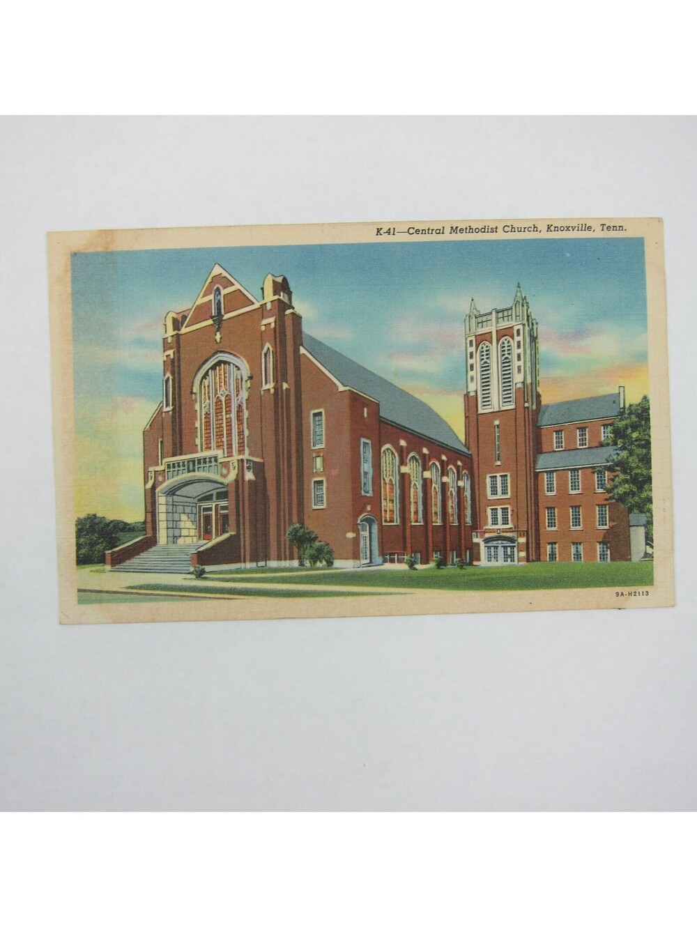 Vintage 1939 Postcard Central Methodist Church Knoxville Tennessee UNPOSTED
